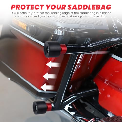 Image of Rear Saddlebag Guard Crash Bar Bracket Kit Fit For Harley Touring Street Glide Road King Road Glide Electra Glide Ultra Limited CVO Black Motorcycle Bumpers 2009-2023