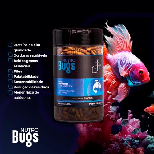 Nutro Bugs Larva Desidratada para Peixes 30g