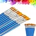 50 Pezzi Pennello Piatto Pennello Piatto Piccolo Piccolo Pennello Piatto Sottile Set Pennelli per Dipingere Pennello Piatto per Materiale Scolastico per Bambini, Principianti, Professionisti