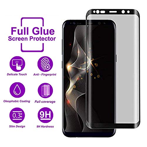 Image of Screen Protector for Samsung Galaxy Note 8 | Note 9 (Black) Tempered Glass Edge-to-Edge Full Glue Curved Screen Guard With Installation Kit.