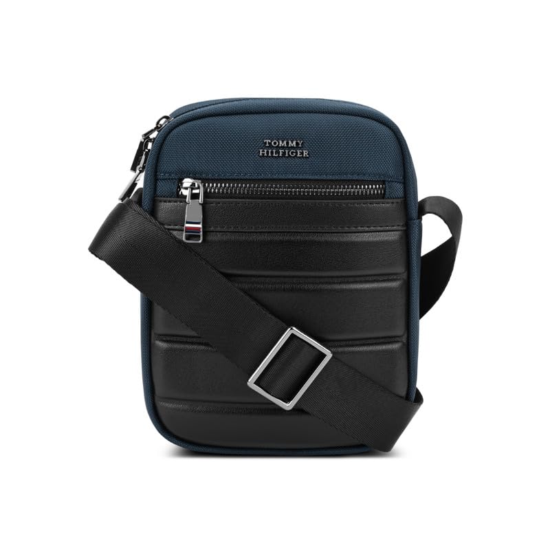 tommy hilfiger Unisex Crossbody BRISTOW | Ballistic Fabric & PU Messenger with RWB Enamel Pullers | Compact Travel & Daily Shoulder Bag | Stylish and Trendy crossbody Bag-picture-15