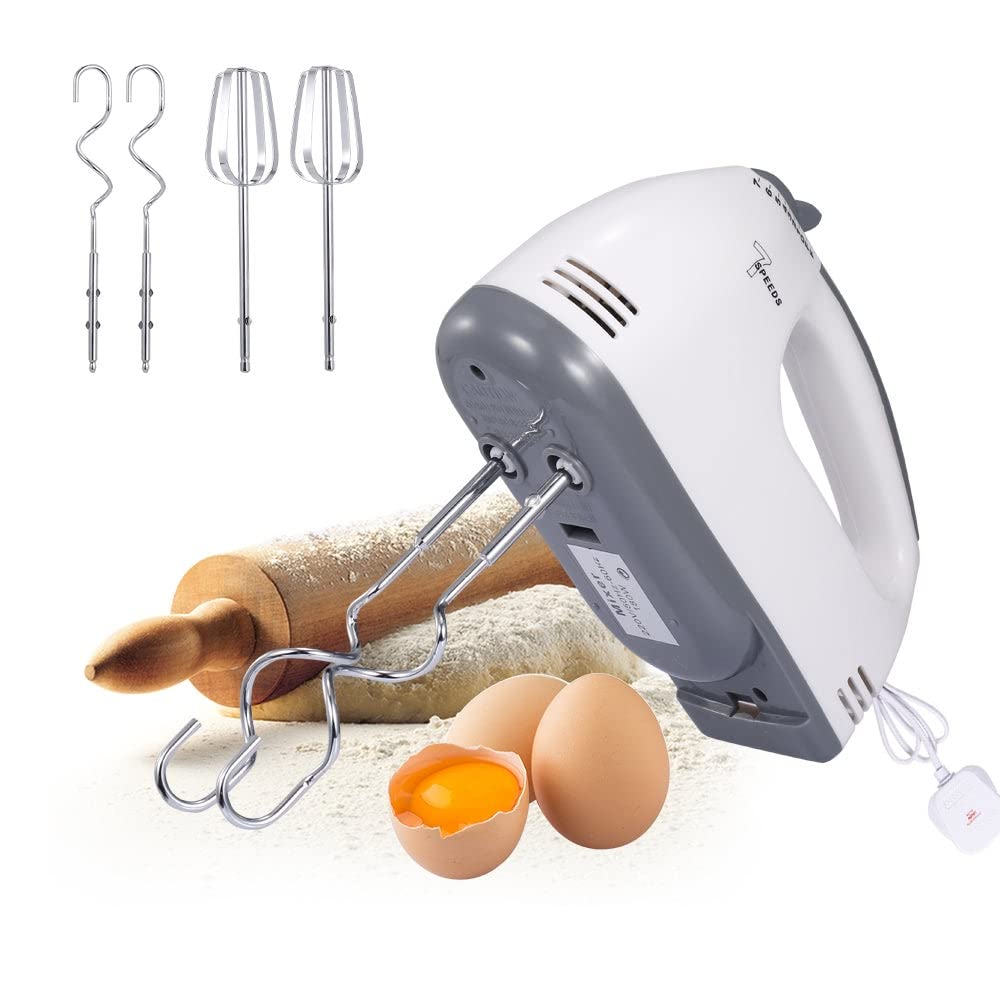 Electric 7-Speed Hand Mixer Egg Beater Hl54-Lu White