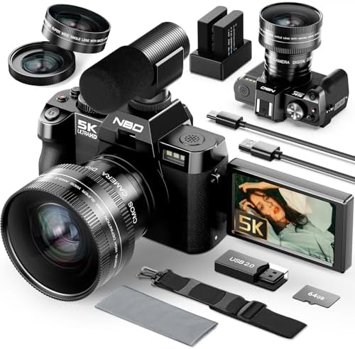 NBD 5K Digital Cameras for Photography,64MP Camara Fotograficas,T...