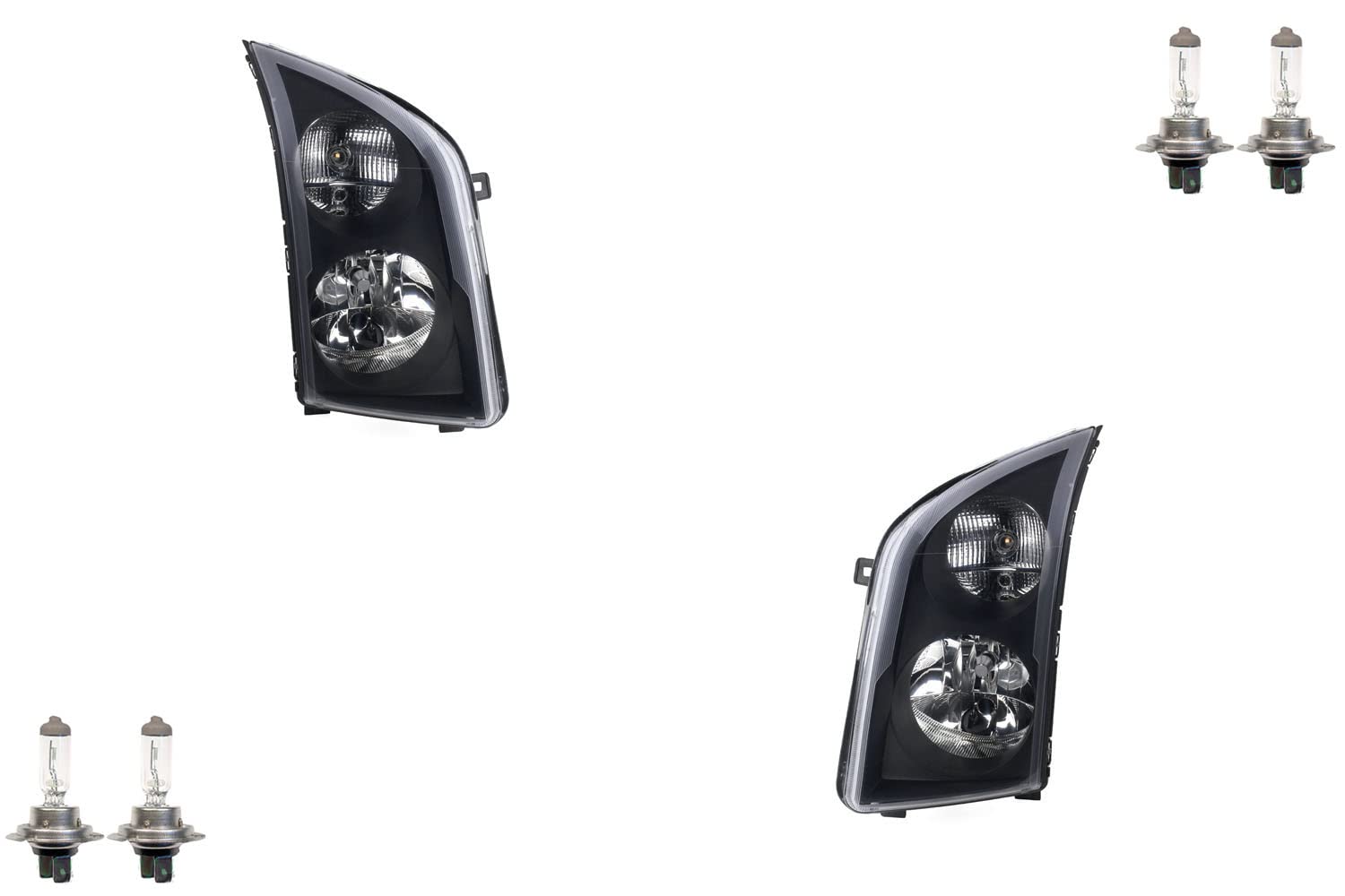 Johns, Scheinwerfer Satz Halogen passend für VW Crafter 2E ab 2006-2013 mit H7 H7 L R