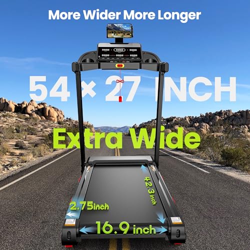 Image of 3.75HP Treadmill for Home, Foldable with 10% Incline, Free Courses, 105Training Programs