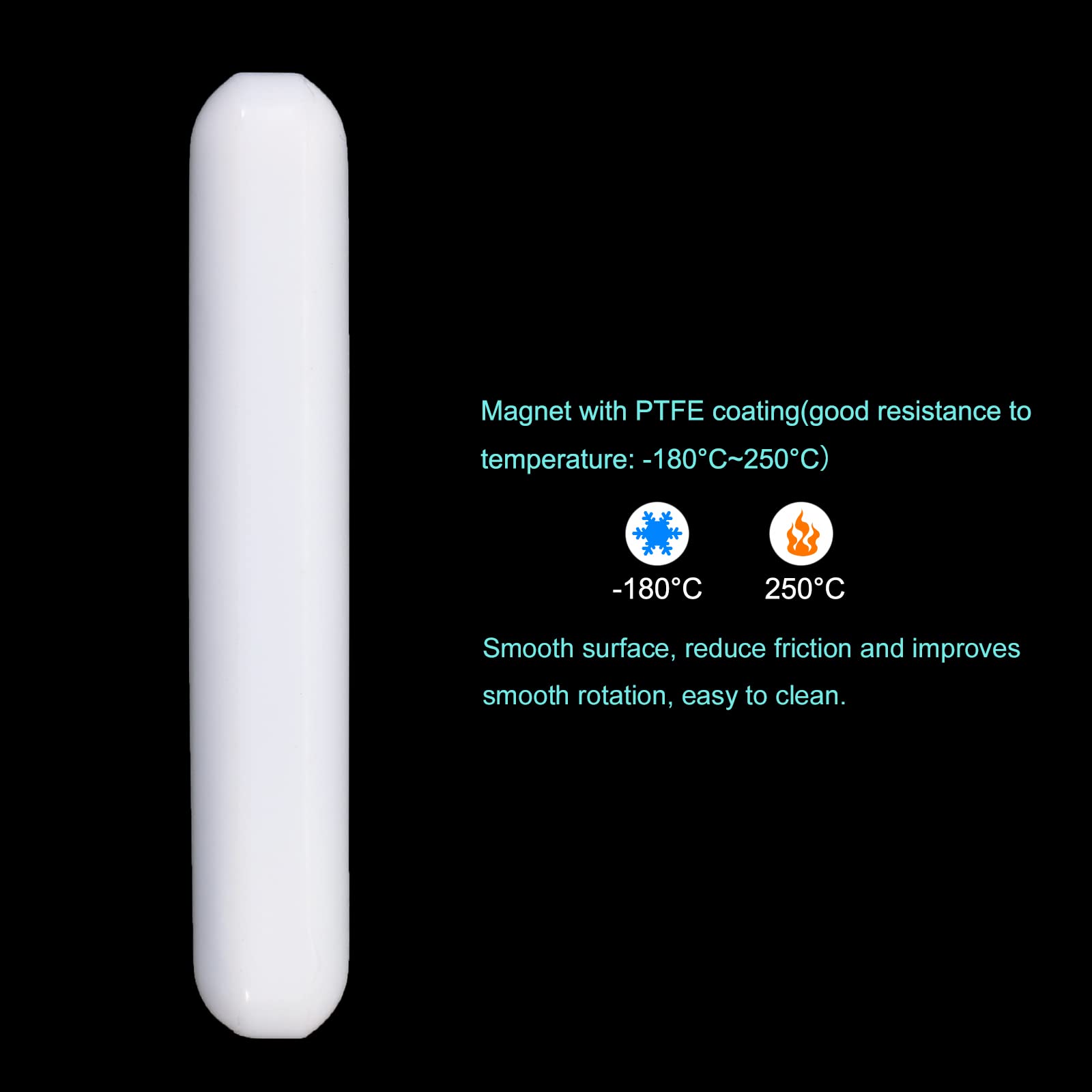 QUARKZMAN 3x Magnetrührstäbchen 50 Mm – PTFE-beschichtet, Zylindrisch, Für Labor & Heizplatte