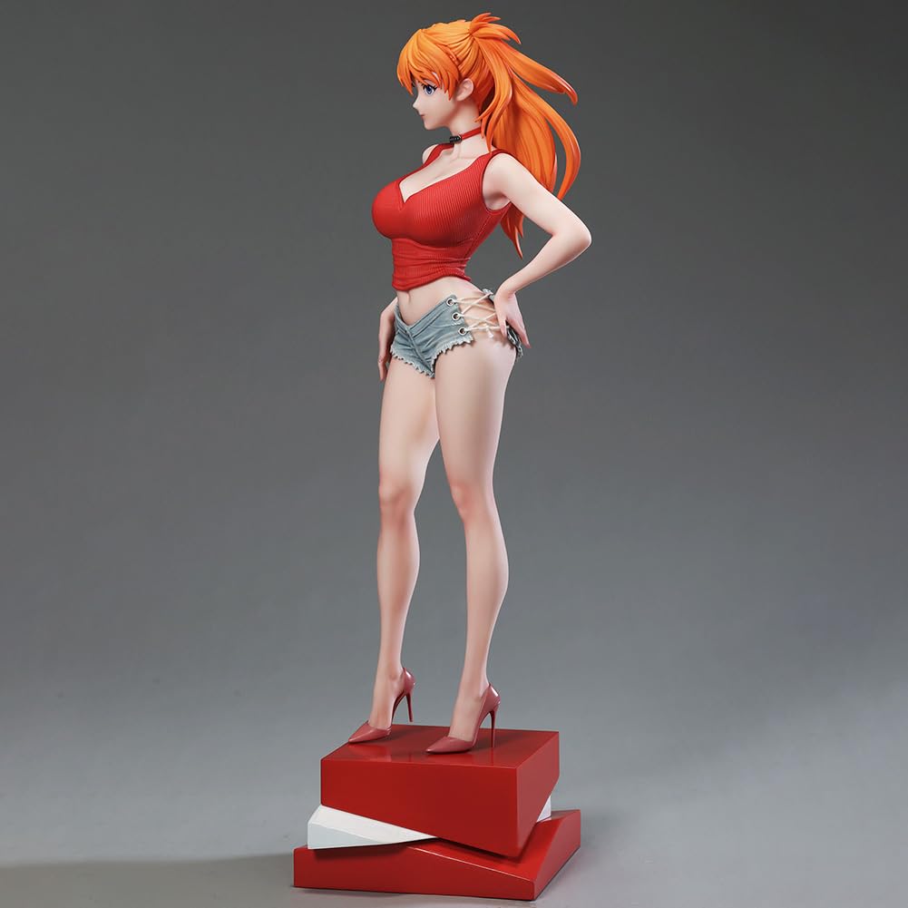 Asuka Langley Soryu figurka stojący model 30 cm figurka anime Asuka Langley Soryu statuetka prezenty urodzinowe dla fanów