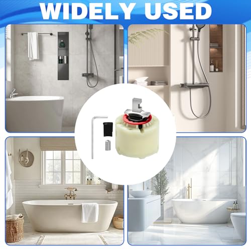 1Pcs Shower Cartridge American Standard, Replacement for American Standard Shower Valve Faucet, Suitable for Peerless Danze Glacier Bay, 47mm Ceramic Cartridge for Single Handle Tub by CYUXING - Used condition - Image 7