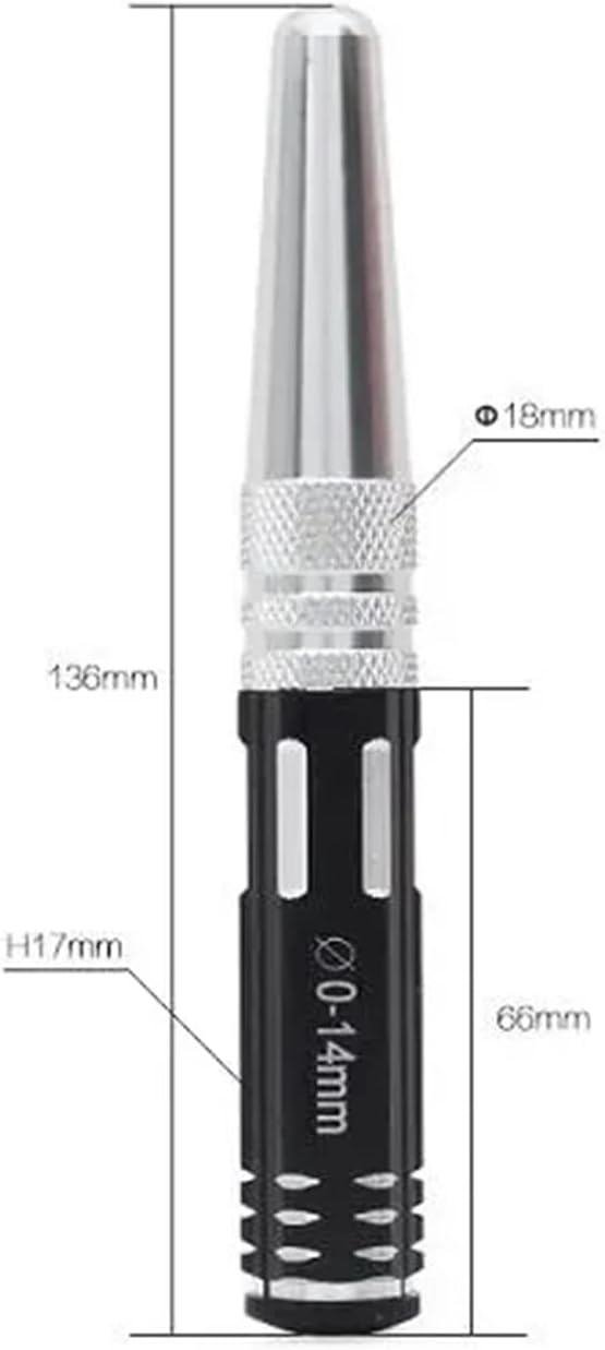 Stainless Steel Taper Reamer Hole Expanding Saw Opener Black Screwdriver Bit Diameter 0-14mm