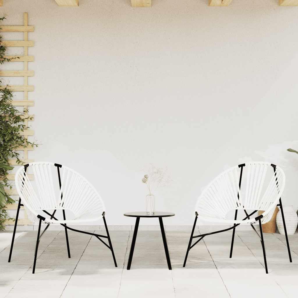Poltrona Sedia Uovo Giardino in Polyrattan Nero Bianco Resistente UV Durevole Struttura Acciaio Seduta Comfort Rilassante per Esterno Terrazza Giardino 110 kg