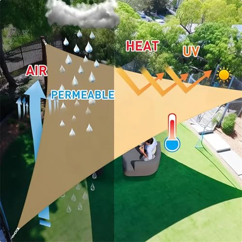 Voile d'ombrage triangulaire imperméable 95% UV pour terrasse - 4