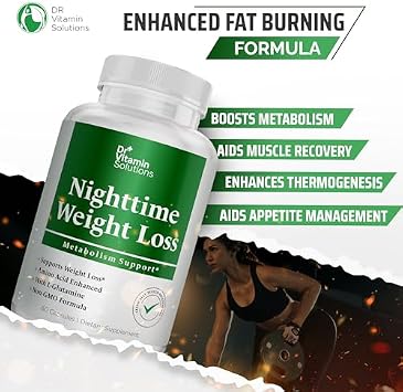 Dr Vitamin Nighttime Fat Burner & Instant Natural Relief from Bloat and Swelling Pills for Women & Men