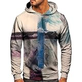 Kapuzenpullover Herren Pullover Dünner Baseball-Sweatshirt Langarm T-Shirt Sweatjacke mit Kapuze Kapuzenpulli Slim Fit Longsleeve Batik Sportpullover Hemden Tops Hoodie Mit Kapuze Hoody Sweater