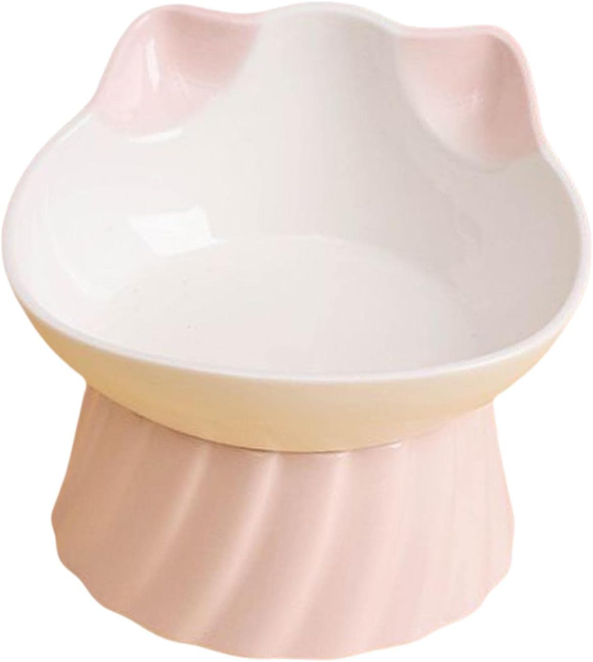 Pet Bowls, Tilting Stable Cat Food Basin Dispenser Elevated Feeding Station Raised Cat Dish for Small Medium Large Dog Kittens Travel Puppy, Pink