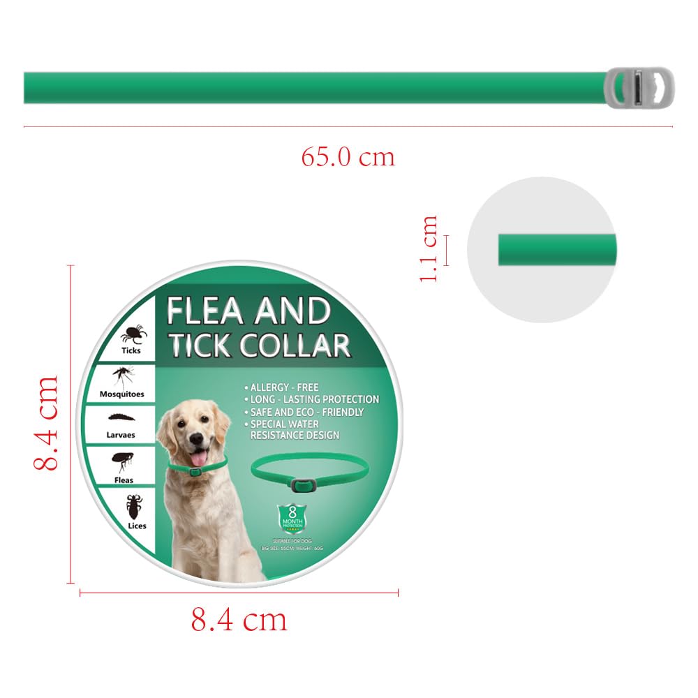 2 Pack Adjustable Dog Collars, Durable Waterproof Collar for Small Medium & Large Dogs - Image 2