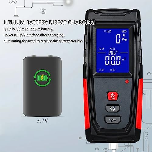 Detector de Radiación Electromagnética con Pantalla LCD 2.1" miniatura 3