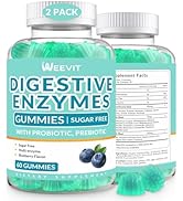WEEVIT Digestive Enzymes Gummies - 2 Months Supply - Chewable Digestive Enzymes Gummy with Probio...