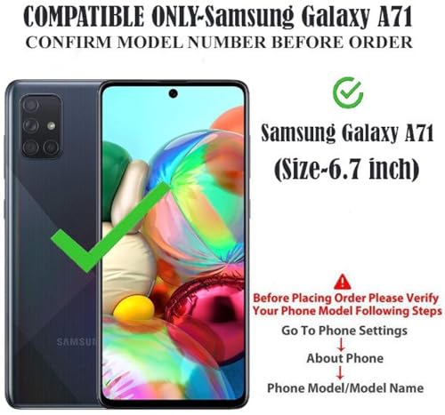 Image of BOXXO Flexible Back Cover for Samsung Galaxy A71 | Back Cover Transparent Clear Shockproof Case Four Corner Protection | Slim Protective Mobile Phone Cover for Samsung Galaxy A71