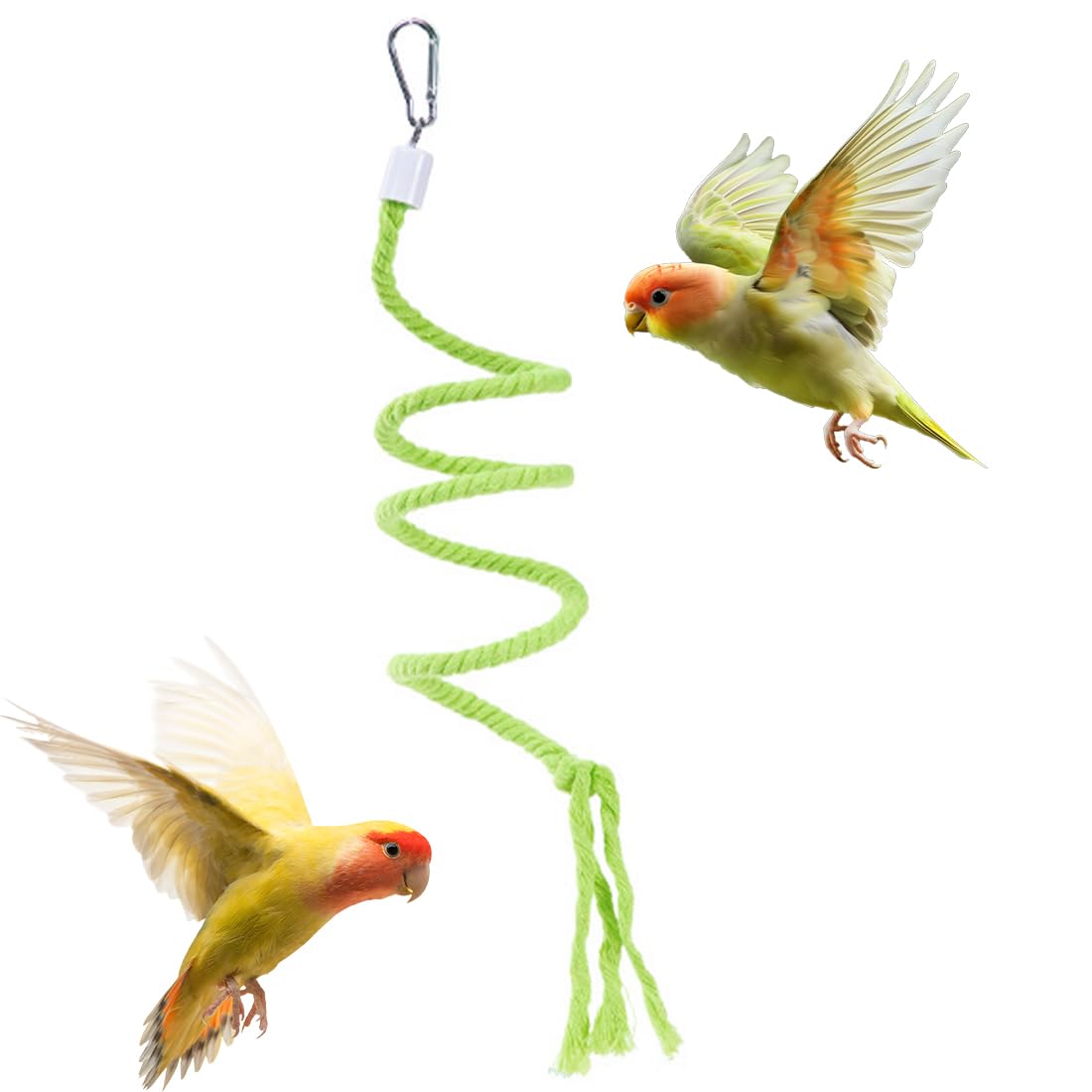 Uno Giochi Per Uccelli, 1 m Scale Con Cordino, Giocattoli Per Pappagallini, Accessori Per Gabbie Per Pappagalli, Trespolo Per Pappagalli Cacatua
