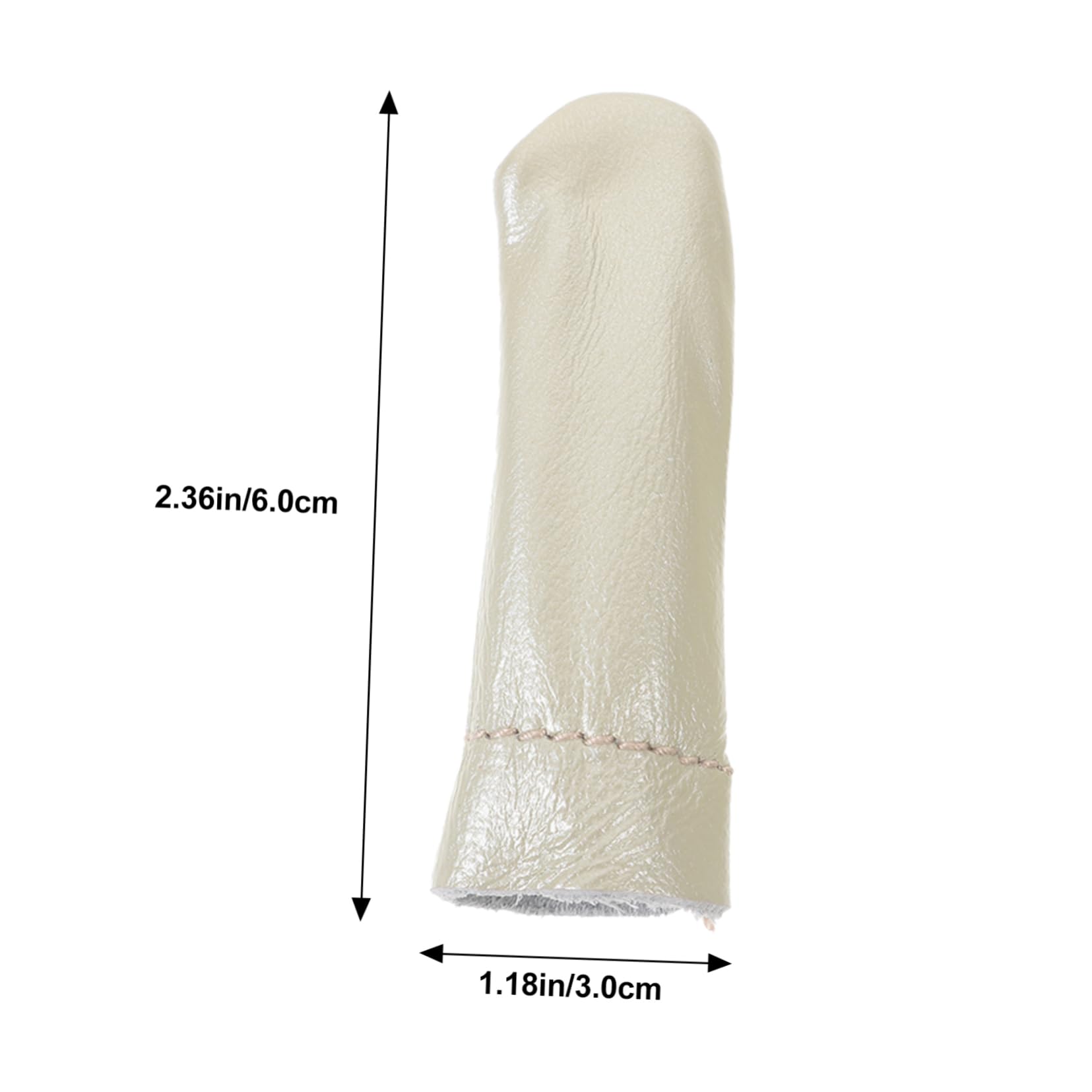 DOITOOL Protectores de Dedos 6 de Cuero Beige Ajustables para Proteger Puntas Dedos Color Aleatorio para Costura y Bordado en Manualidades