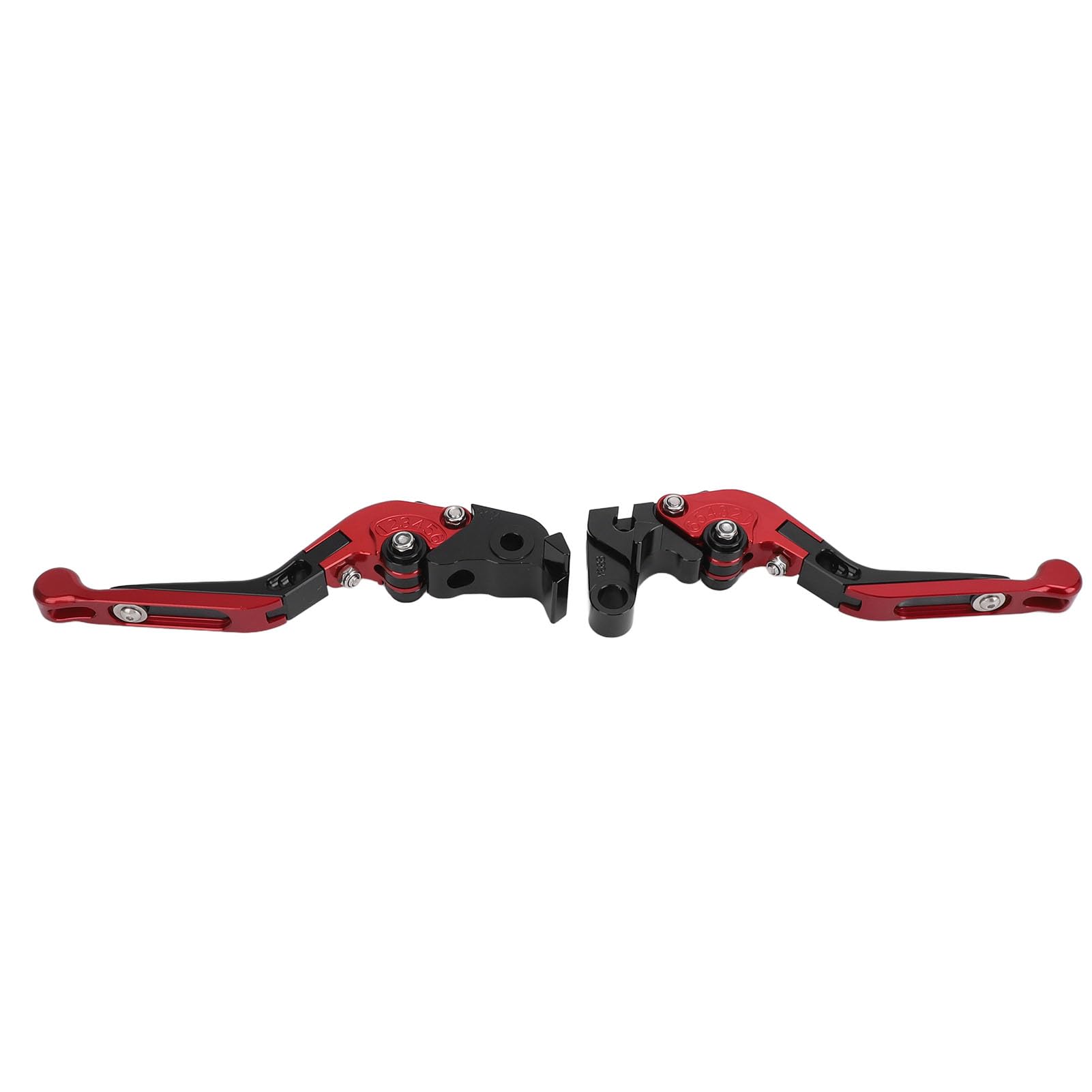 Coppia leve freno frizione pieghevoli per moto anodizzate nere CNC 6061 in lega di alluminio sostituzione manubrio anteriore sinistro destro adatto per YZF R1 2004-2008 R6 (Rossa)
