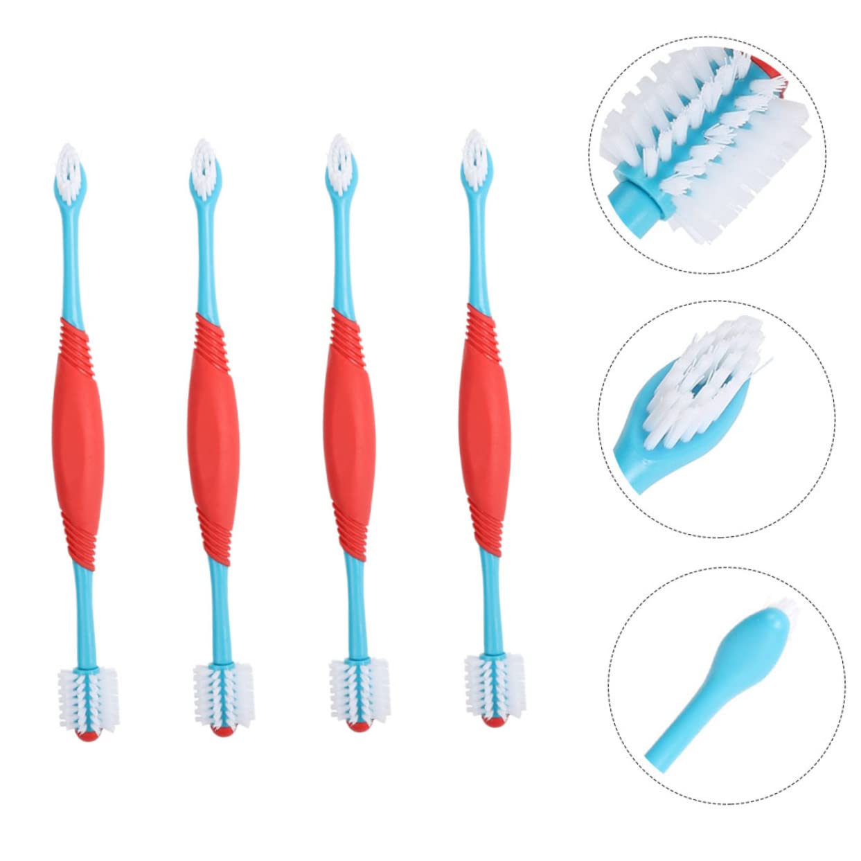 minkissy Lot de 20 brosses à dents en TPE pour animal domestique