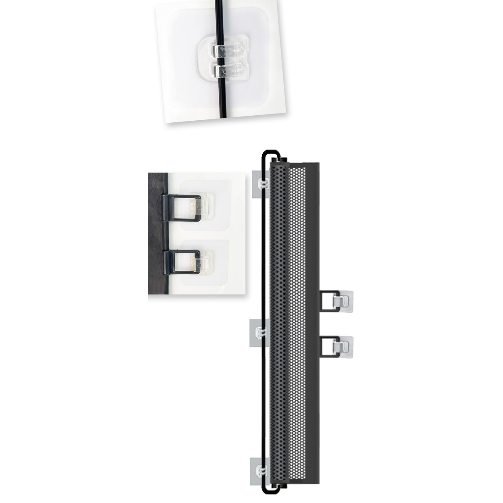 Puerta de seguridad infantil para puertas, puerta de perro de seguridad de malla para escaleras, malla para niños sin perforación, fácil de instalar puerta flexible para mascotas para cocinas y