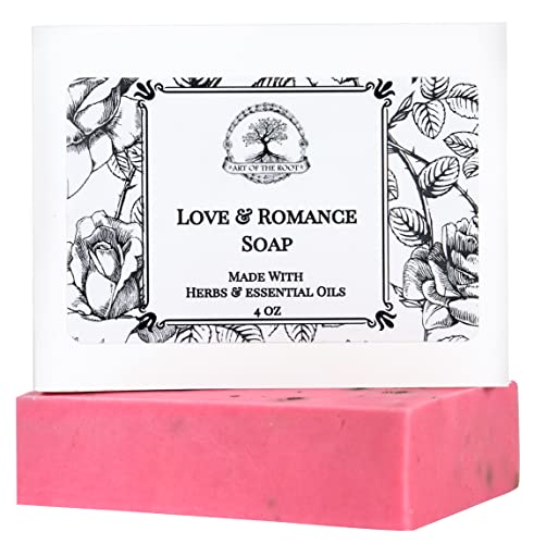 Art of the Root Love & Romance Shea Herbal Soap Herbs & Essential Oil | Face & Body Soap, Herbal Body Bar | Conjure Wiccan Pagan & Magick | Love, Marriage & Commitment Rituals