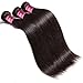 UNice Hair Icenu Series 8A Brazilian Straight Virgin Hair 1 Bundle Unprocessed Human Hair Extensions Weave Natural Color (22, #1B color)