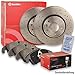 Produktbild BREMBO XTRA LINE Sport Bremsscheiben Ø282mm gelocht + BREMBO Bremsbeläge Bremsbelagsatz hinten Hinterachse
