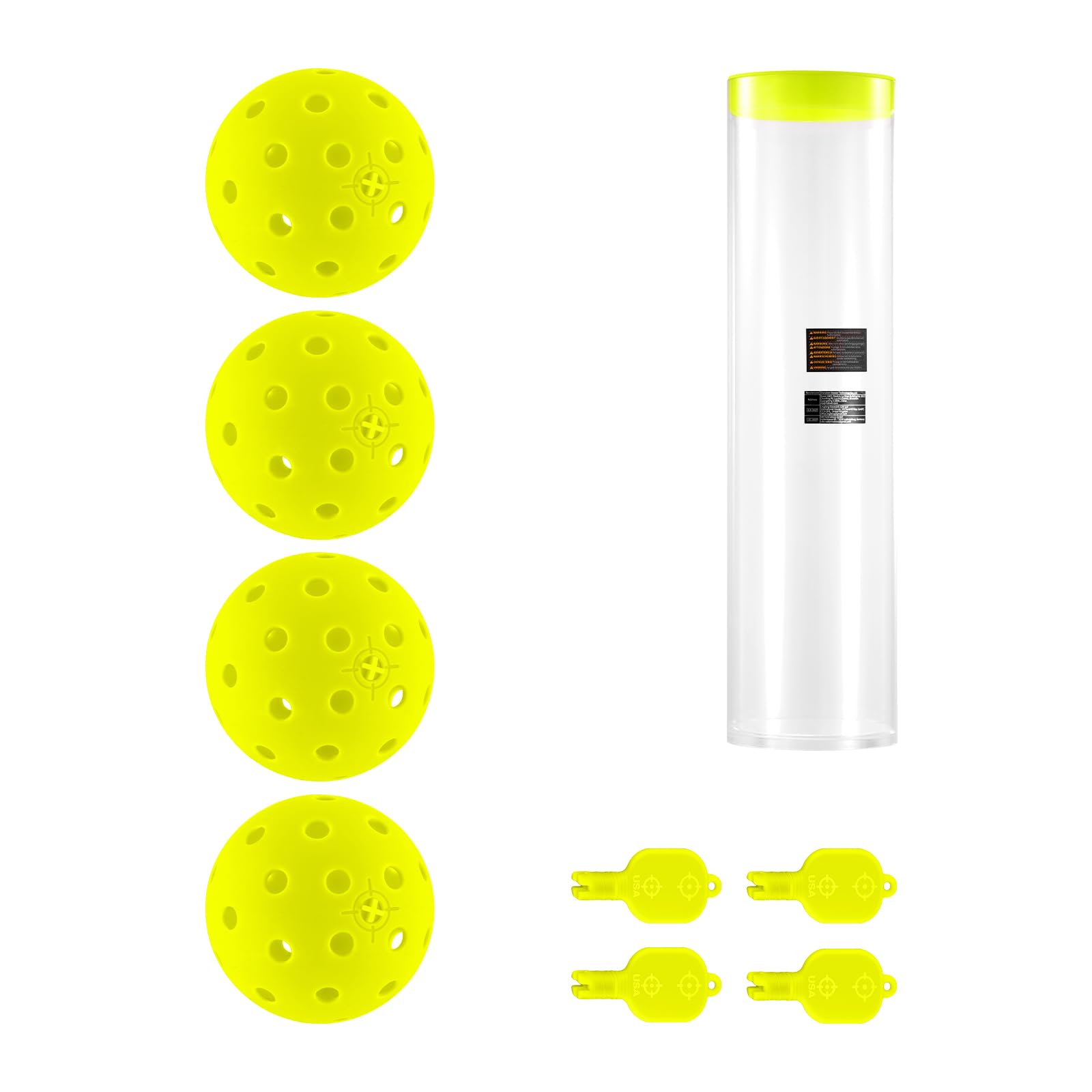 NEEWER LED Pickleball Set, leuchtende Pickleball Bälle für Dunkelheit mit Aufbewahrungsröhre für nächtliches Pickle Ball Training und Übungen im Freien