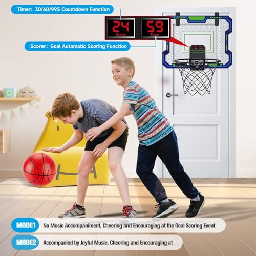 image for vignuto Indoor Basketball Hoop for Kids(Over 3 Years Old), Over The Do