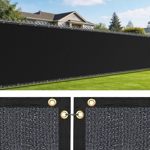 Keten 4X50FT Privacy Screen Fence 170 GSM Heavy Duty Fencing Shade Cover with Brass Grommets 90% Blockage Fence for Garden Yard Backyard