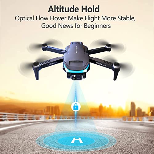 Mini drone para adultos iniciantes com câmera FPV HD 1080p, drone com câmera quadricóptero RC com retenção de altitude, aterrissagem de uma tecla, evitar obstáculos, ajuste de... glide