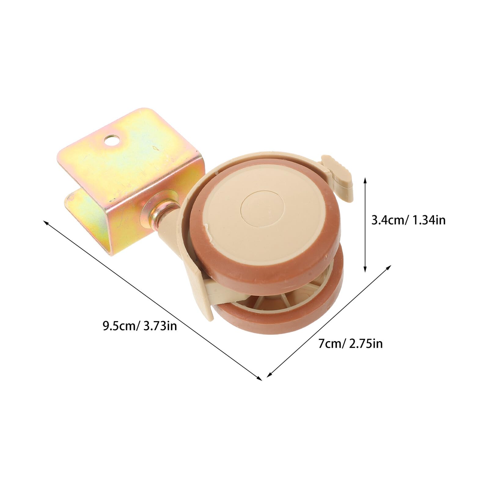 4 Pièces Lot de 4 Roulettes Pivotantes avec Frein en Plastique Silencieux pour Berceau, Roues Lisses en PU Respectueuses des Sols, Mini Roulettes Universelles pour Lits Bébé,