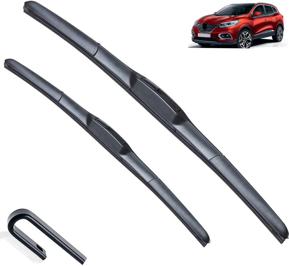 liyuexiangfffc Windscreen Wiper Blades, All Weather Silent Replacement Wipers Fit For Renault Kadjar 2015-2023 Car Models, 2PCS Front Wipers