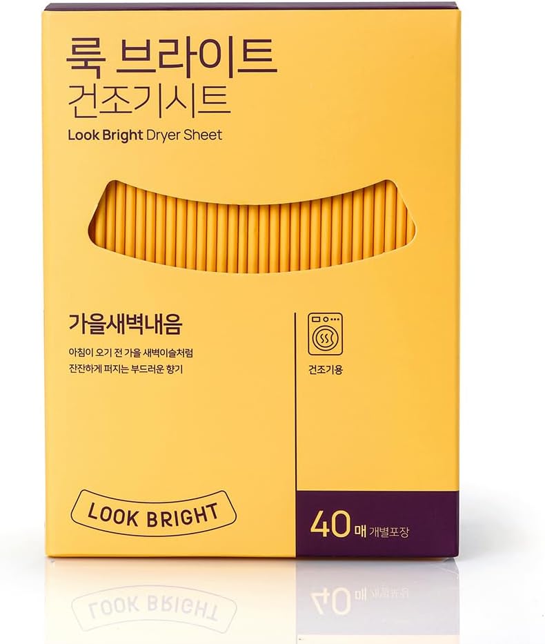Generic LOOK BRIGHT Fabric Softner Dryer Sheet, Wet-type Sheet, Long-lasting Fragrance, Luxurious Premium Scent, Anti-static Function (Fall Dawn Scent)