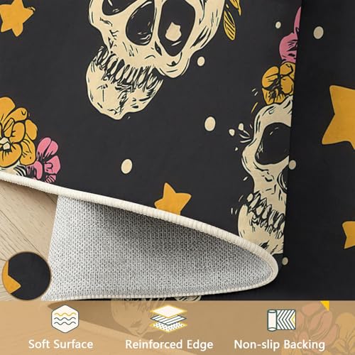 Alfombra pequeña de 60x90 cm gótica lavable para interior y pasillo 5