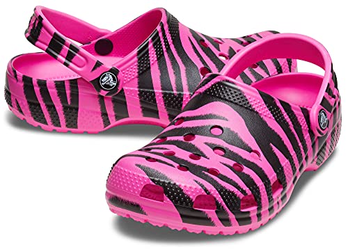 Image of Crocs Women's and Men's Classic Lined Animal Print Clog | Fuzzy Slippers