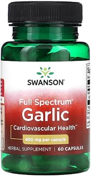 Swansons Swanson - Full Spectrum Garlic | Natural Herbal Support for Wellness | 400mg Capsules - 60 Count