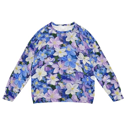 JUNZAN Spring Flowers Colorado Blue Kids Girls Hoodie Sweatshirt Crewneck Kids Hoodies Boys Party 4T