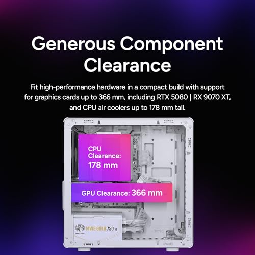 Image of Cooler Master Q300L V3 Micro-ATX PC Case, High Airflow, Tempered Glass | 366mm Graphics Card Support, 240mm AIO Support, Micro-ATX Motherboard, Magnetic Dust Filters, Customizable Modular I /O Panel