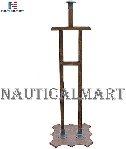 Miniatura 3 de NauticalMart Soporte de armadura de madera Viking Suit of Armor Display Stand Cosplay LARP Knight Armour Soporte decorativo para disfraz medieval