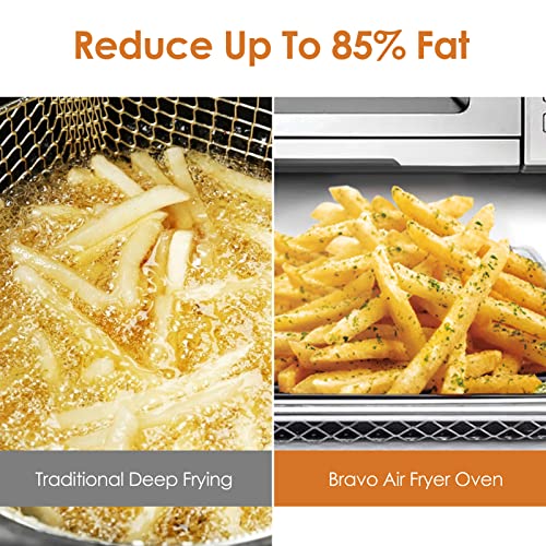 Nuwave Bravo Xl Air Fryer Toaster Smart Oven, 12-In-1 Countertop Grill/Griddle Combo, 30-Qt Xl Capacity, 50F-500F Adjustable In Precise 5F Increments. Integrated Smart Thermometer, Linear T Technology #TOP2