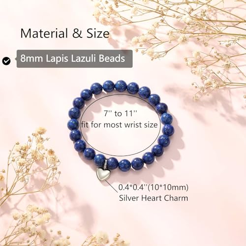 Ralukiia 30th/40th/50th/55th/60th/65th/70th/75th/80th/90th Birthday Gifts for Women, Natural Stone Bead Bracelet Bday Gift for Mom Grandma Wife Sister Daughter4