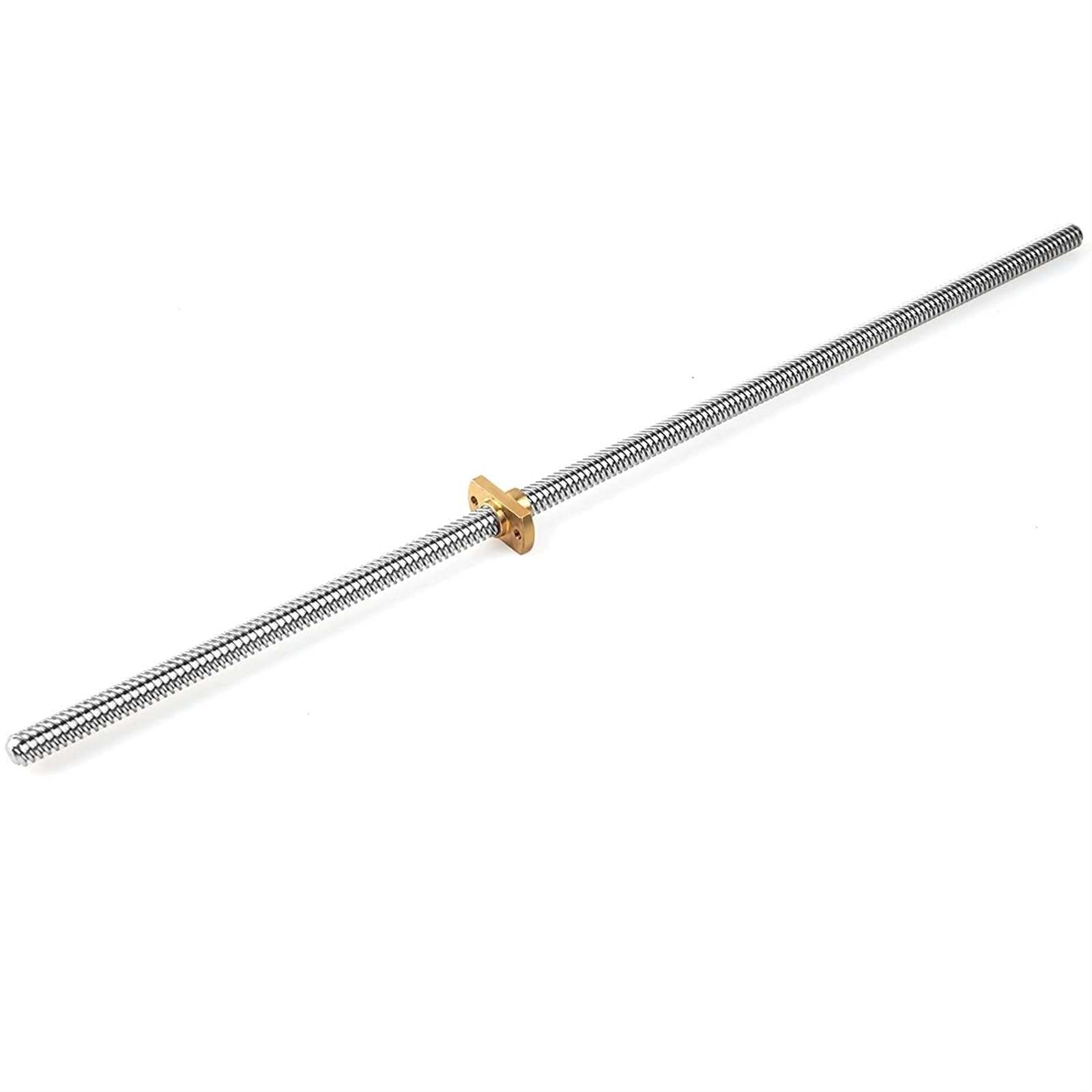 Spindelsteigung Tr8x8 Leitspindelstange, 365 mm Länge, T8-Gewinde, 2 mm Steigung, 8 mm Blei-Trapezstange mit Messingmutter for Z-Achsen-Upgrade Wellenmutter