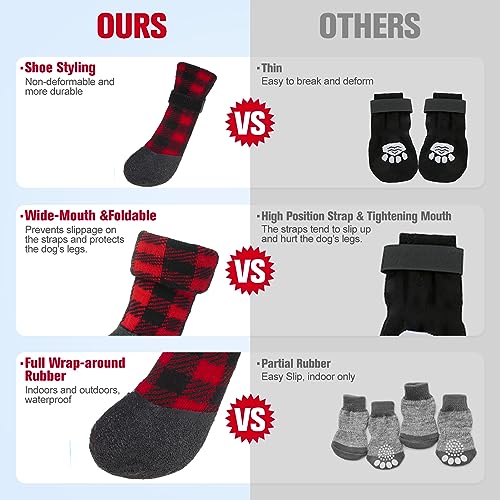 Beautyzoo BEA_6139148RED_XL Anti Slip Dog Socks Boots thumb #4