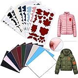 20 hojas Parches de reparación de nailon Parche autoadhesivo Impermeable lavable Reparación de parches para ropa de chaqueta abajo Reparación de agujeros rotos