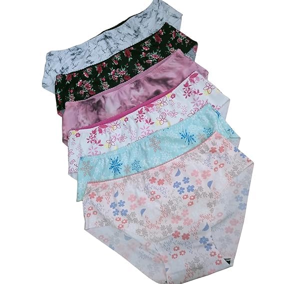 qoxolyz Women Panty for Women and Girls Combo Pack Seamless Panties Make with Nylon Lycra (Pack of 6)-picture-34