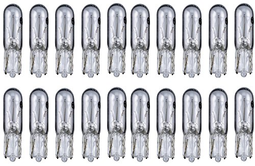 Preisvergleich Produktbild 20er Set WireThinX Glassockellampe T5 1,2 W, 12 V - Sockel W2×4,6d - 5 x 20 mm